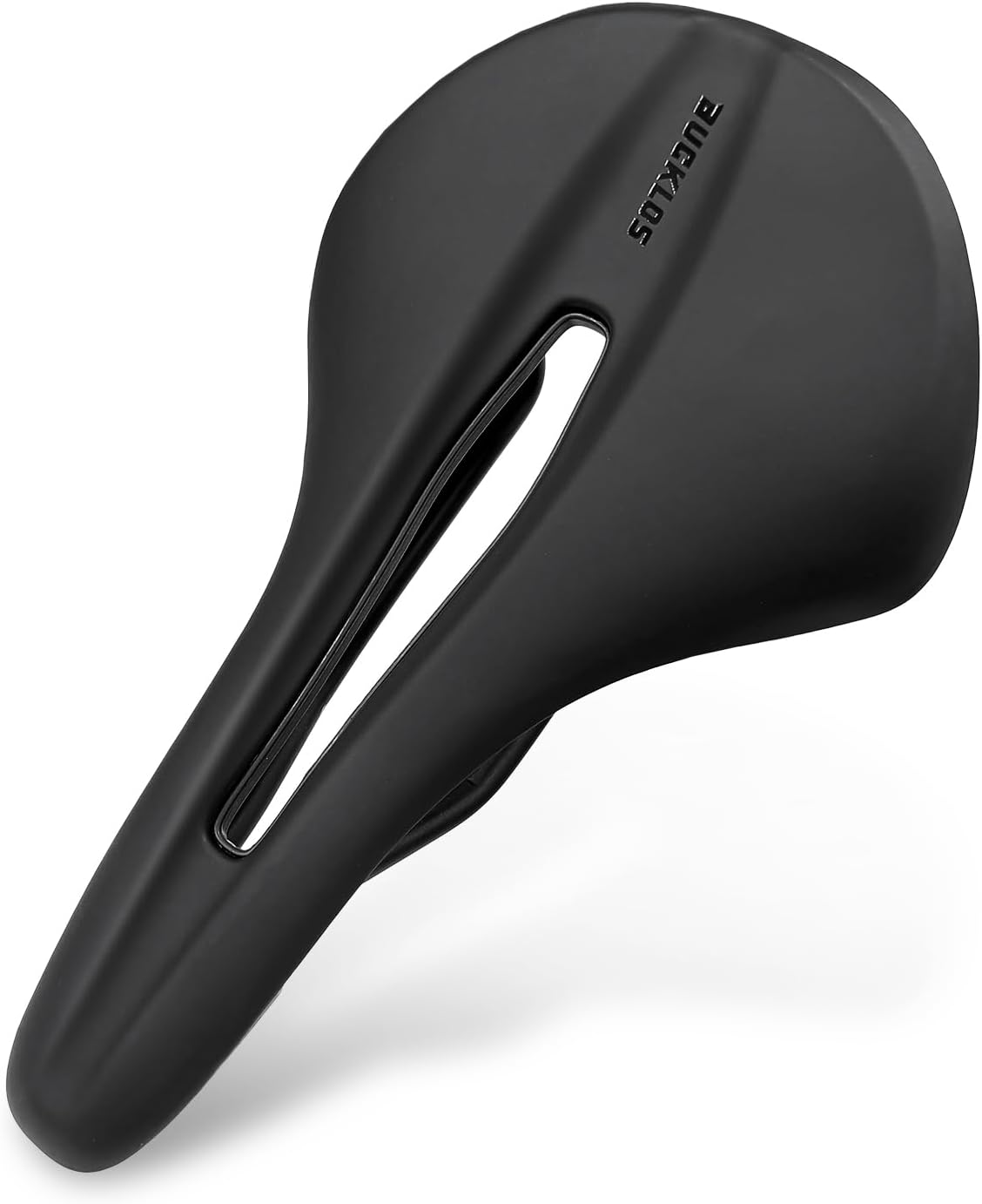 Comfortable Vacuum Leather Bike Saddle with Cr-Mo Rail for Mountain
