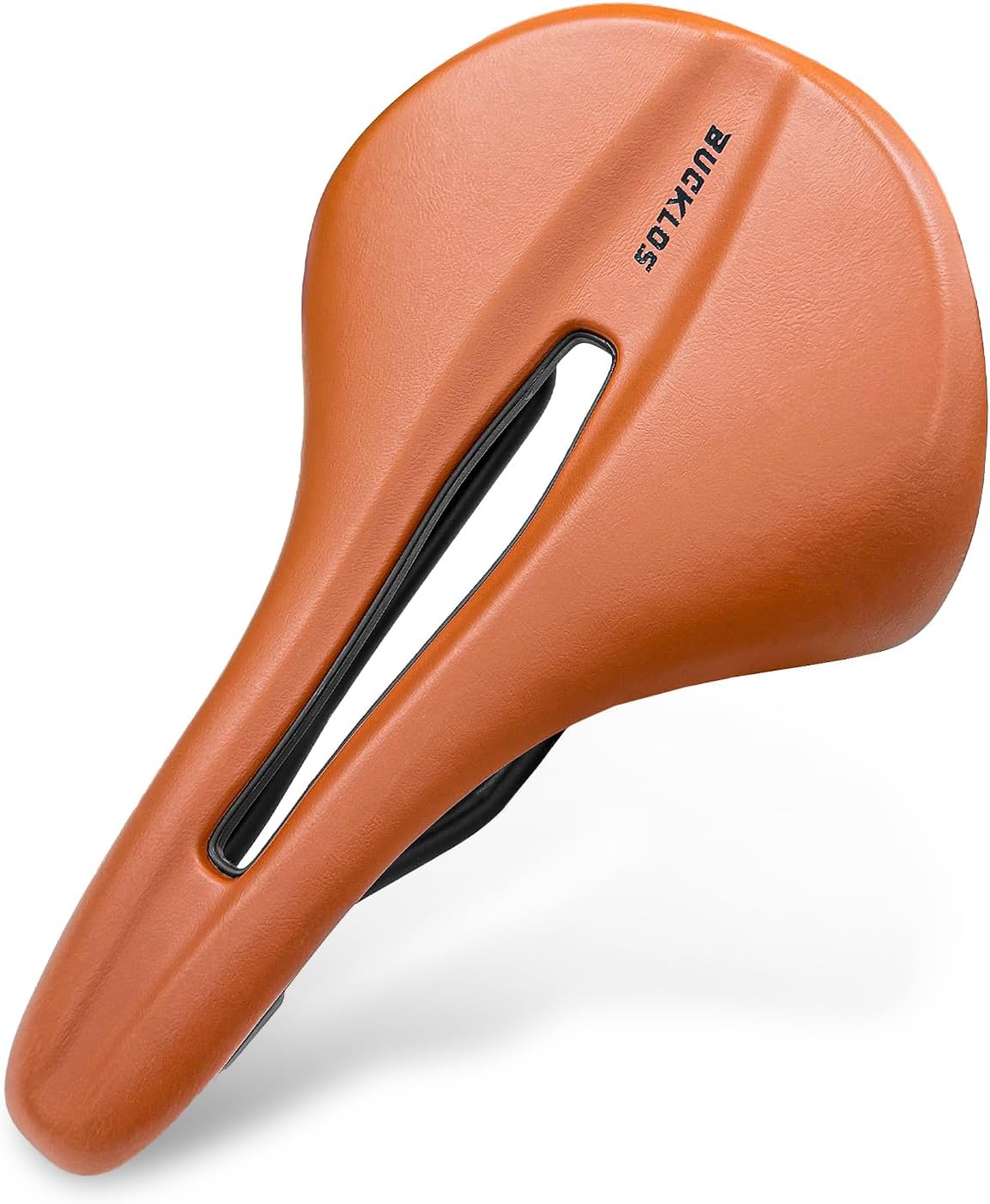 Comfortable Vacuum Leather Bike Saddle with Cr-Mo Rail for Mountain
