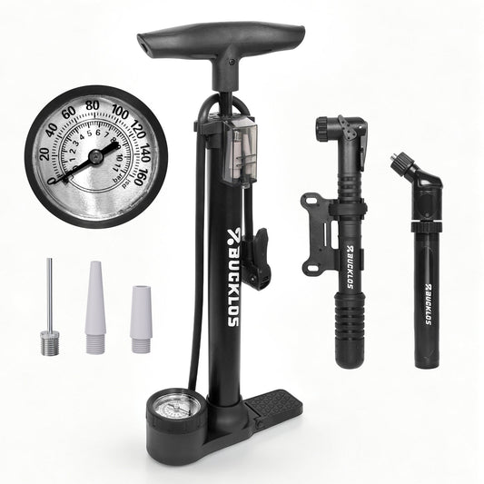Bike Floor Pump Kit With Gauge 160Psi