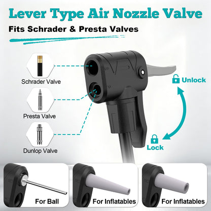Bike Floor Pump Kit With Gauge 160Psi