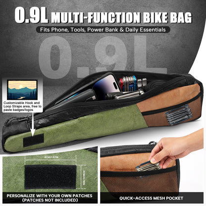 0.9L Waterproof Top Tube Bike Bag